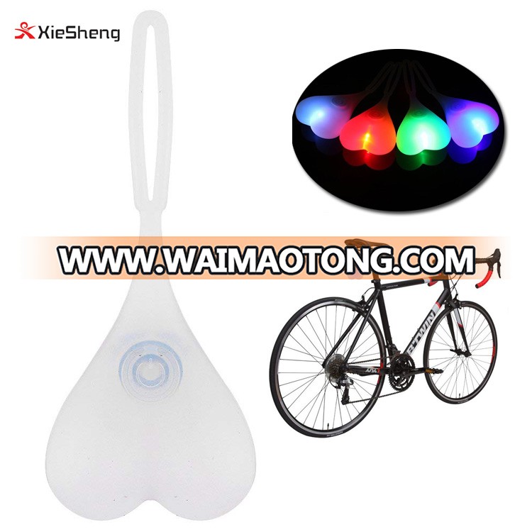 Heart Shaped Tail Light Waterproof Silicon Bike Ball Light Cycling Safety Led Rear Light